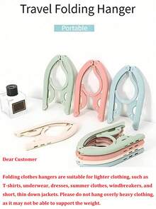 20/10/8/6/5/3/1 件装旅行衣架，便携式可折叠衣架，无夹子，可折叠晾衣架，可折叠旅行衣架，防滑设计，零售店防滑晾衣架，邮轮必备（颜色随机） - 彩色 - 查看 5