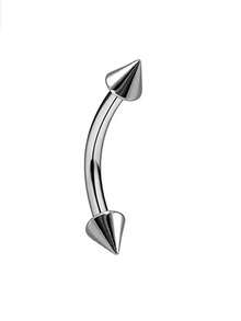 10 piezas de joyería de perforación corporal de acero inoxidable 316L, clavo de ceja, barra curva, clavo de pezón, clavo cónico de rosca exterior para labios, aro de ceja, adecuado para uso diario de hombres y mujeres - Plateado - Ver 7