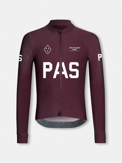 PAS CYCLING (Kiểu dáng ôm sát) Áo đạp xe PAS Unisex thoáng khí, nhanh khô, cổ đứng, tay dài, phù hợp cho xe đạp leo núi và xe đạp đường trường, chống tia UV. Thiết kế có 3 túi và 1 túi khóa kéo, in chữ PAS. Áo đạp xe tay dài mang lại hiệu suất và sự thoải mái.