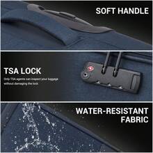 Soft Case Luggage 20 24 28 Inch 3 Piece Suitcase Set Carry On Cabin Check In Travel Bag TSA Lock Spinner Wheels Expandable Front Laptop Pocket - Navy Blue - View 5