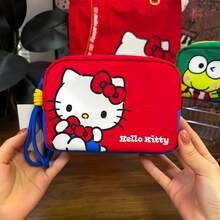 SANRIO Túi đựng mỹ phẩm hình mèo hoạt hình dễ thương, túi đựng đồ du lịch, túi đựng điện thoại, túi khóa kéo Melody dành cho bé gái - Xem 4