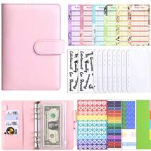 Budget Planner, Binder - Household Book A6 Planner Money Envelopes Envelope Method, Budget Planner Money Organiser Savings Book With Films For Financial Planner Saving Folder, Cash Stuffing Starter - A6 - View 3