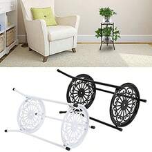 Atyhao Soporte para Maceta de Metal de 2 Niveles Soporte para Maceta Soporte Alto para Plantas Decoración del Hogar Accesorios de Jardín para Flores de Plantas de Jardín blanco - Blanco - Ver 6