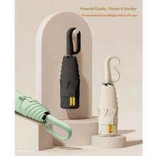 Mini Foldable Dual-Use Umbrella, Portable 5-Fold Umbrella With Ring Handle, Capsule Umbrella, UV Protection Sun Umbrella - Multicolor - View 2