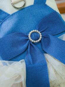1 pieza Vestido para Mascota, Vestido de Perro Lindo y de Moda, Ropa para Mascotas - Vestido de Perlas - Azul - Ver 7