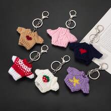 1pc Mini Sweater Keychain, Backpack Charm, Cute Bag Accessory And Phone Charm - Multicolor - View 1