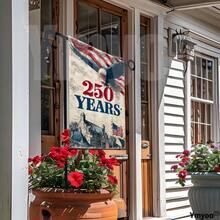 1pc Double-Sided Garden Flag | Premium Polyester 250 Years Patriotic Banner Featuring Majestic Soaring Bald Eagle And Historic Stone Chapel For Semiquincentennial Parades  Material: Polyester, Ideal For Garden Decor 12x18 Inch - 旗幟 - 查看 6