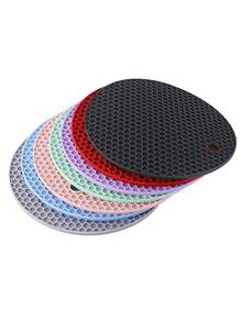 3 miếng lót bàn bằng silicon chịu nhiệt - Miếng lót nồi tròn chống trượt cho mặt bàn bếp và bàn ăn, tấm lót đa năng cho các món nóng, dã ngoại ngoài trời và tiệc nướng. - Nhiều màu - Xem 8