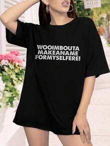 Women's T-Shirts Wooimboutamakeanameformyselfere Gambit Meme T-Shirt Comic Dark Humor Deadpool Wolverine Gaming For Ladies - Black - View 2