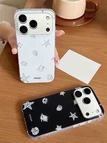 Ốp lưng điện thoại phong cách đại dương Y2K mùa hè hình sao biển, tương thích với iPhone 17 Pro Max 17 Pro 17 16 Pro Max 16 Pro 16 15 Pro Max 15 Pro 14 Pro Max 14 Pro 13 12 Pro Max 11 16 15 14 Plus, họa tiết vỏ sò laser, ốp lưng mềm mại. - trắng - Xem 4