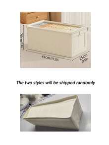 1/2 pièces Boîtes de rangement pliables en tissu avec fenêtre, bacs de rangement pour armoire pour vêtements, jeans, jouets et divers pour le salon, grands contenants de rangement en tissu pour la maison - Blanc - Voir 11