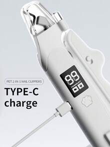 2-In-1 Pet Nail Trimmer And Nail File With LED Light, Grooming And Bloodline Illumination, Built-In Grinding Head Suitable For Dogs And Cats. - View 5