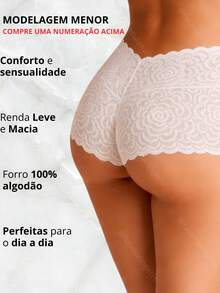 Kit 4 Shorts Panties Calesson Shorts Briefs Sensual Lace - Calesson - 彩色 - 查看 2