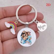 1件彩虹妈妈时光仿宝石项链，带彩虹吊坠，精美包包配饰，母亲节或节日礼物佳选 - 彩色 - 查看 15