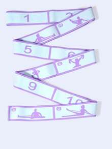 1条8孔/11孔瑜伽阻力带，女士健身瑜伽拉伸带，数码弹力带，舞蹈张力带，阻力带 - 彩色 - 查看 28