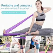 Elastic Resistance Bands, PVC Material, Suitable For Yoga, Squats, Glute Training, Fitness Exercises, Fits All Body Types (1500*150*0.35mm) - Multicolor - View 6