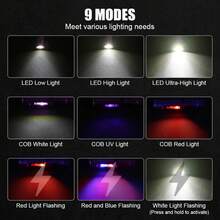 COB LED Keychain Flashlight, USB Rechargeable Flashlight With Magnetic/Pen Clip, 9 Lighting Modes, Outdoor Emergency Work Lamp 1PAT - Keychain Light 1PC - View 3