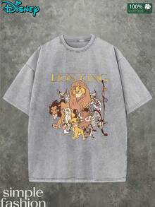 Men's T-Shirt "Land Of Pride" Map Reverbial Graphic Sweatshirt, Vintage Washed Casual Short Sleeve Top A Disneyland Must-Have. - Grey - View 2