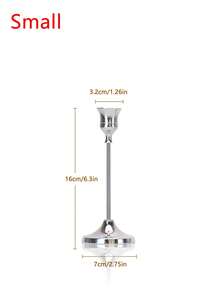 3/6/12/30Pcs Elegant Silver Candle Holders Set, Exquisite Metal Texture Design, Suitable For Taper Candles, Beautiful, Practical And Stable, Ideal For Birthday Parties, Weddings, Fireplace Decor, Dining Room And Home Daily Decoration, Versatile For Multi-Occasions, Easily Enhance Space Ritual Sense, Candles Not Included. - Bell - View 17