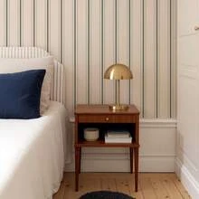 Classic Striped Wallpaper - Elegant Peel And Stick Or Glue-Free Wall Decor, Customizable Colors - 1PC - View 2