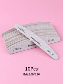 3/5/10/20/50pcs Zebra Pattern Double-Sided Nail Files, Wooden Nail Buffers - Multicolor - View 14