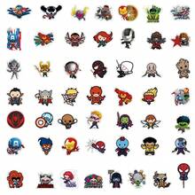 Marvel 50pcs Superhero Cartoon Q-Version Sticker, Suitable For Comic Character Stickers On Laptops, Water Bottles, Skateboards, Notebooks, And Party Gifts. - Multicolor - View 5