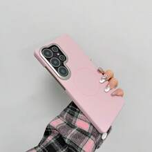 Galaxy S25 Ultra S24 Ultra S23 A17 A07 A56 A36 A26 A16 A54 手机磨砂防摔磁吸保护壳 - 粉色 - 查看 9