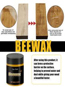 Beeswax Furniture Polishing Compound, Wooden Floor Polishing And Lighting Care Wax, Wooden Furniture Cleaning And Cleaning Wax. Beeswax-Based Wood Polishing Compound, Furniture Restoration Polish, Cleaner And Conditioner (New Or Old Version Randomly). Suitable For Various Wooden Furniture. The Beeswax Furniture Polish Contains Bentonite. - 固體 - 查看 10