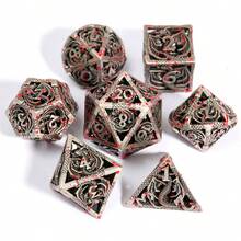 Metal Hollow Dragon Dice Set, Cthulhu Mythos TRPG Polyhedral Dice - Multicolor - View 3