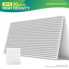 OSITE SKY 1/2 包吸音泡沫楔形垫 - 120x60x5 厘米 | 高密度大尺寸吸音处理板 | 适用于家庭办公室、音乐工作室、广播工作室（黑色/白色/灰色） - 白色 - 查看 10