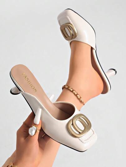2026 New Summer Pointed Toe Slip-On High Heel Sandals, Fashionable Versatile