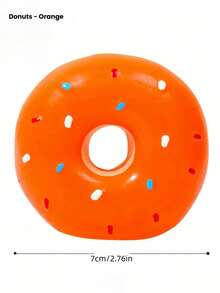 1 pieza Juguete de látex con forma de dona que chirría para mascotas, múltiples colores disponibles, colores brillantes - Multicolor - Ver 14