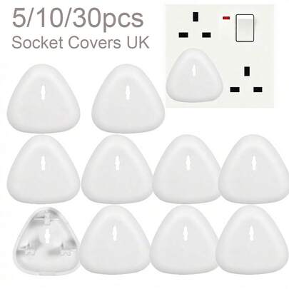 TWO DADS 5/10/30 غطاء مقبس كهربائي، أغطية مقابس كهربائية للأطفال لسلامتهم في المملكة المتحدة