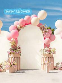 1件米色拱形背景布，婴儿派对背景布，双面弹力涂层拱形背景布，性别揭晓派对用品，主题派对拍照背景，生日派对，多种尺寸可选，婴儿派对拱形支架装饰，新生儿背景装饰布，活动拍照背景装饰，婴儿派对礼物，性别揭晓派对装饰，派对拍照背景，派对礼品（仅含背景布，不含支架） - 象牙白 - 查看 7