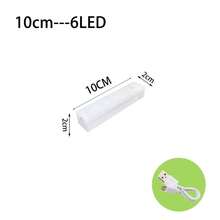 QHNA LED Motion Sensor Light, Wireless Type C LED Night Light, Rechargeable Closet Light, Wardrobe Lamp, Kitchen Staircase Backlight - 50CM - View 8
