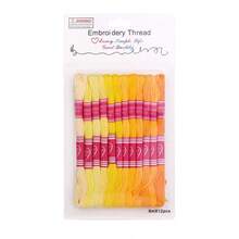 12pcs Colorful Cross Stitch Embroidery Floss, Handmade Weaving Thread, Suitable For Cross Stitch, Bracelet Making (Blister Card Packaging) - A - View 9