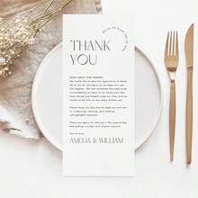 10/50pcs Personalized Minimalist Wedding Place Cards, Wedding Invitations, Welcome Menus, Thank You Cards, Table Cards, Dining Table Decor - White 2 - View 12