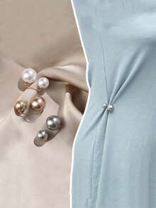 防眩光胸针、胸针、束腰魔术裙裤、防眩光珍珠开衫纽扣、裤腿固定夹、防踩踏裤长调节纽扣 - 彩色 - 查看 5