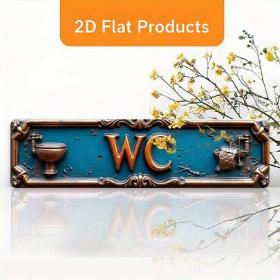 1pc 2D Flat Decorative Sign And Plaque, Vintage Style "Toilet Paper Roll" Iron Wall Sign (10X40cm/3.9X15.7in), Suitable For Farmhouse, Bathroom, Cafe, Garage, Office, Porch And Bar, Durable, Easy To Install, Multifunctional Humorous Gift Idea