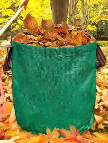 Heavy Duty Garden Trash Bags With Handles - Reusable Heavy Duty Garden Trash Bags For Collecting Plants, Grass, Dirt, Leaves, Reusable Garbage Bags - Green - View 11