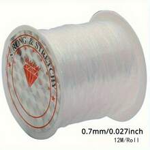 1 rolă 0.2-0.8 MM fir de pescuit transparent neelastic, împletit, DIY, colier, inel, mărgele, șnur, ciucure, sârmă cu mărgele, ultrafină, alb, DIY brățară colier împletit, material accesoriu - Fir și șnur cu mărgele - Vizualizare 12