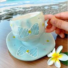 A Set Of Exquisite Coffee Cups And Saucers, An Attractive Afternoon Tea Coffee Cup And Saucer Set. The Cups Are Made Using A High-Temperature Kiln Firing Process, Making Them Heat-Resistant And Non-Slip, Ideal Coffee Containers. A Perfect Gift. - Multiple Selection - View 7