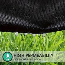 3.28ft Wide X 65.62ft Long Thick Black Barrier Fabric, Breathable & Permeable, Suitable For Fruit Orchard, Strawberry Planting, 1.18oz/Sq.Yd - Black Punch - View 3