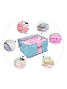 3件/2件/1件装可折叠棉被收纳袋，无纺布多用途打包袋，带提手，超大容量，防尘收纳盒，搬家整理袋，床上用品衣物收纳袋，衣柜整理袋，多种颜色可选 - 彩色 - 查看 5