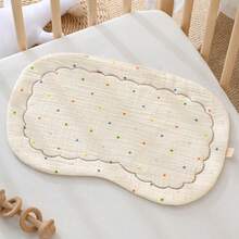 1个婴儿棉纱布平枕，新生儿0-12个月防吐口水拍嗝巾枕 - 彩色 - 查看 7