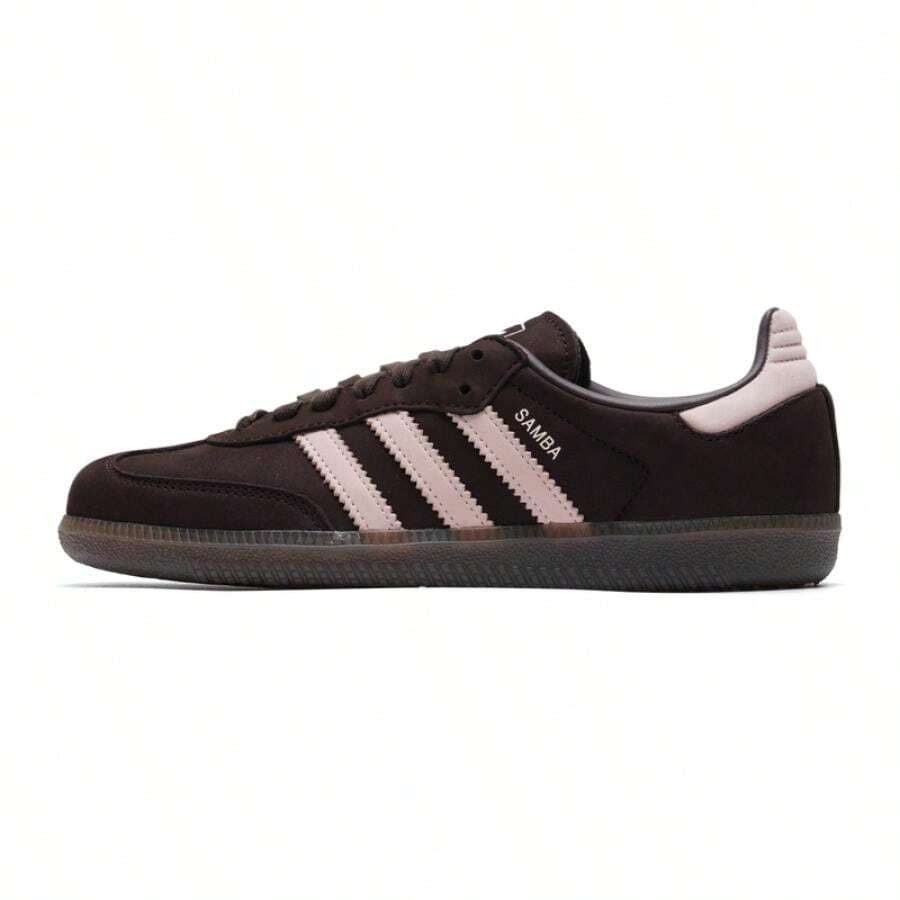 Adidas Giày nữ thường ngày SAMBA OG W, Giày thường ngày thoải mái, nhẹ nhàng IH9166 - Nâu Aurora/Hồng nhạt - Xem 1