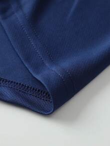 Men's Short Sleeve Polo Shirt Solid Color, Casual Style For Daily Wear Outdoor Travel Work, Perfect Gift For Boyfriend Husband - Royal Blue - View 6