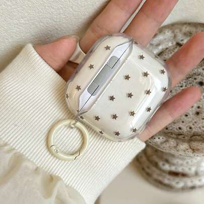 极简透明星形悬挂耳机保护套，适用于 Pro 2、Apple 4 极简 3 新款 1/2 代耳机，女士耳机保护套