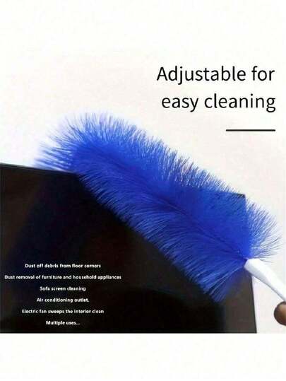 1pc Handheld Fan-Shaped Brush, Drainage Brush, Window Grid Brush, Venetian Blind Brush, Soft Cleaning Brush, Household Sofa Duster Brush, Multi-Purpose Duster Brush, Suitable For Electric Fans, Furniture, Sofas, Venetian Blinds, Cleaning Supplies, Cleaning Tools