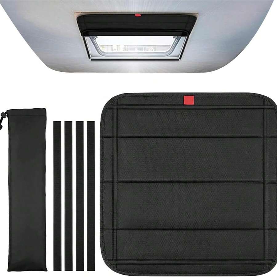 1PC RV Vent Cover, RV Skylight Cover, RV Vent Insulator, RV Skylight Curtain, RV Curtain, RV Window Shade, 16"X16"(41cm*41cm), RV Thermal Insulation Solution, RV Vent Blackout